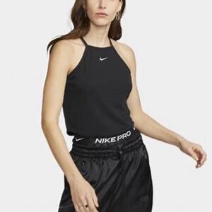 NIKE Essentials Black Rib Cami Top Size XS - NWT